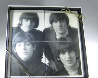 The Beatles Limited Edition Record Sleeve Music Drink Coaster Set - 4 Coasters - Great Gift
