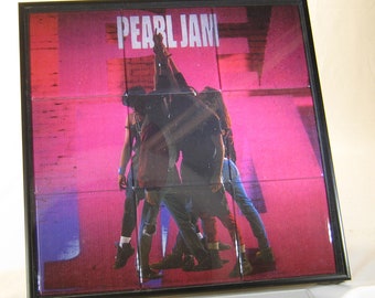 Pearl Jam 9 pc. Coaster set of Useable Art in a glass Display case 12" X 12"