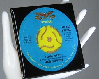 Red Sovine - Music Drink Coaster Made with The Original 45 rpm Record
