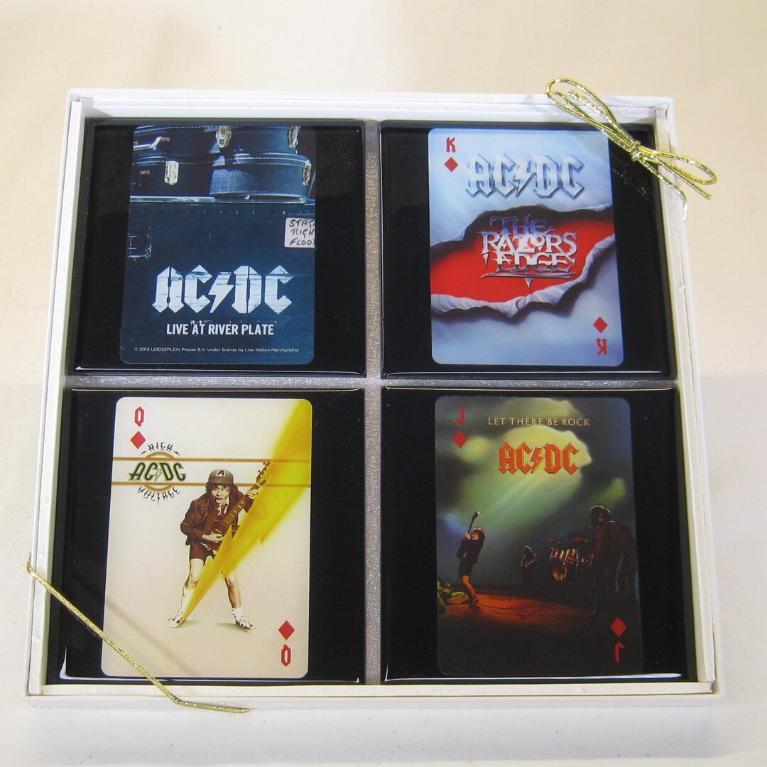 AC/DC Limited Edition Collector Card Drink Coaster Set 4 - Etsy