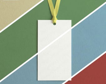Editable Rectangle Gift Tag Mockup for Designers | PSD Smart Object Template
