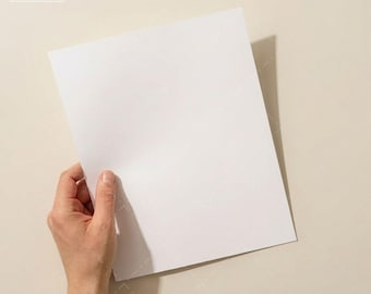 US Letter Size Paper Mockup | 8.5x11 Editable Smart Object Template