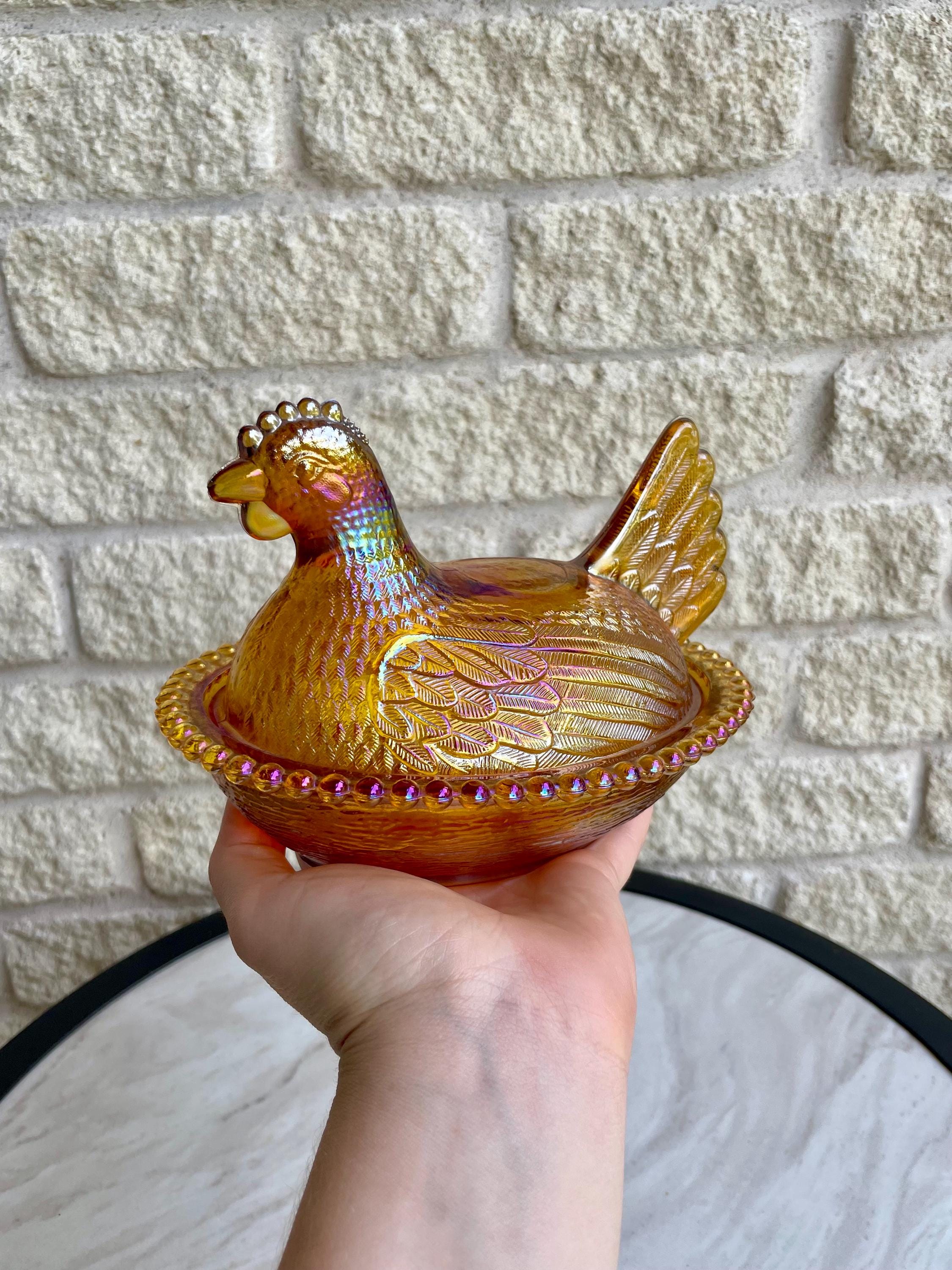 Indiana Glass Hen on Nest - Etsy