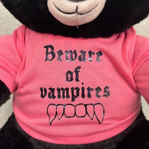 custom beware of vampires bear shirt