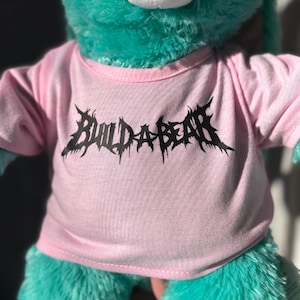 custom b/a/b inspired deathcore font logo bear shirt