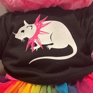 custom punk rat bear shirt