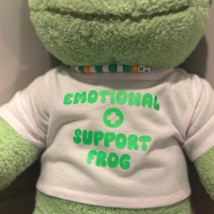 Custom emotional support frog or other BAB  bear shirt