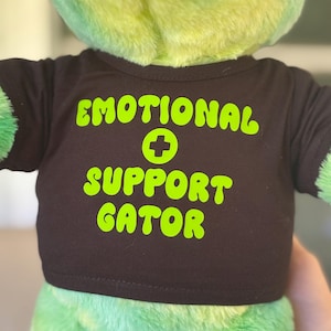 custom emotional support gator bear shirt