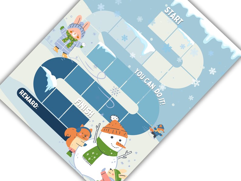 Winter Reward Chart Printable for Kids | Behavior & Motivation Chart ...