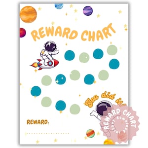 Space Reward Chart Printable for Kids | Behavior, Chore & Routine Tracker | Potty Training Chart | PDF, PNG,  JPG