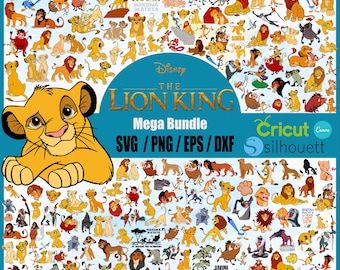 Lion King SVG Mega, Simba Svg for Cricut, Lion King Png, Hakuna Matata Svg for Shirts, Layered Svg Files, Lion King Clipart Instant Download