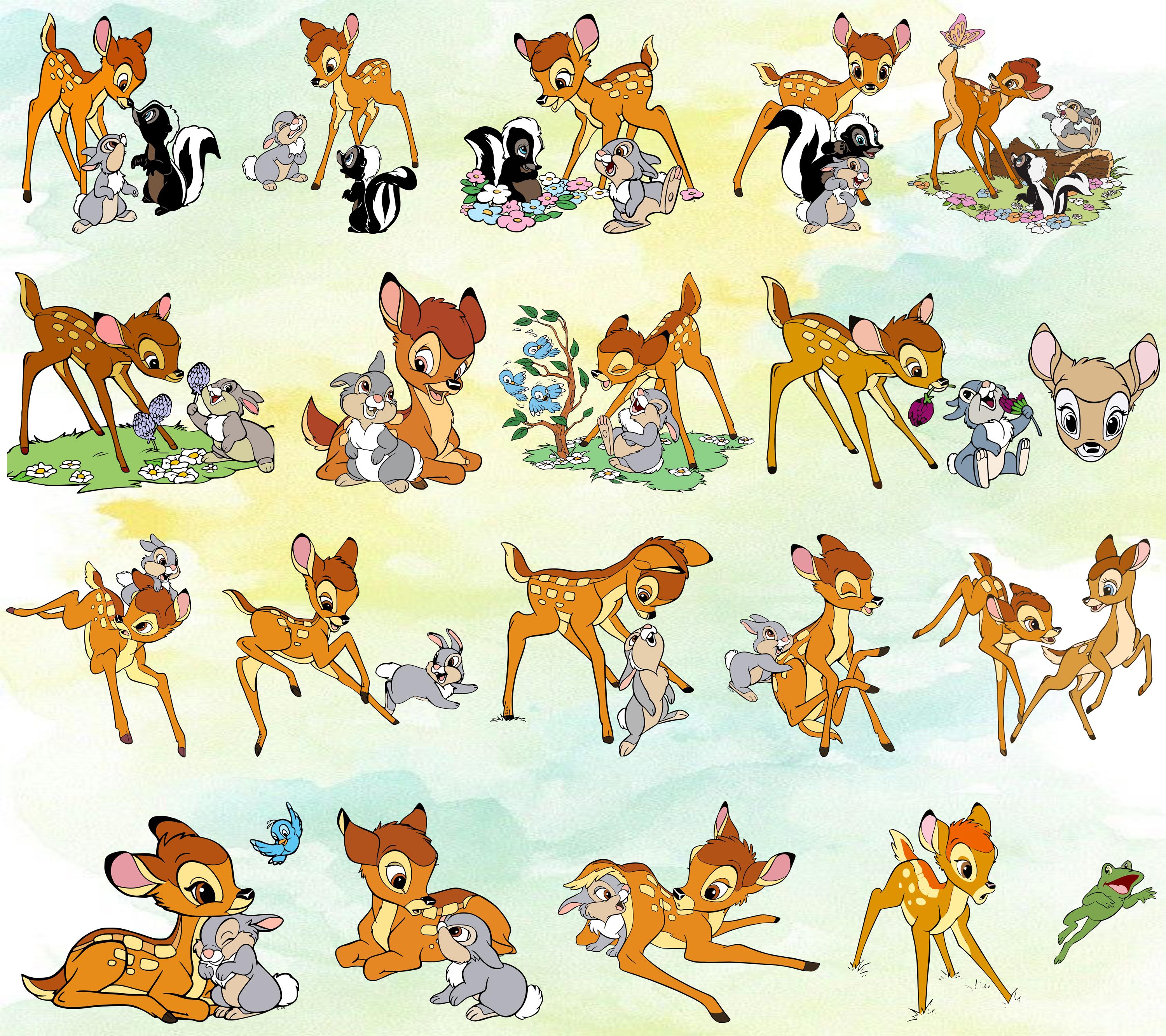 Bambi Mega Bundle, Bambi Svg, Bambi Clipart, Bambi Deer Png, Thumper ...