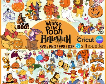 Winnie the Pooh Halloween SVG Bundle: Pooh & Friends Trick or Treat (Digital Download)