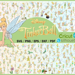 Tinkerbell SVG & PNG ClipArt Files, TinkerBell Bundle Svg, Easy cut, Printable Images, Digital Download, Cricut Cutting File, disney fairy