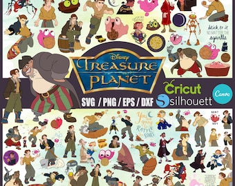 Disney Treasure Planet SVG-bundel, Cricut, silhouet (digitale bestanden)