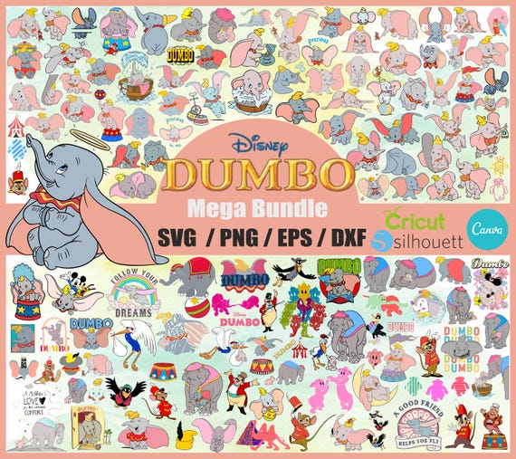 Dumbo SVG Bundle: Layered Clipart for Cricut (Digital File)
