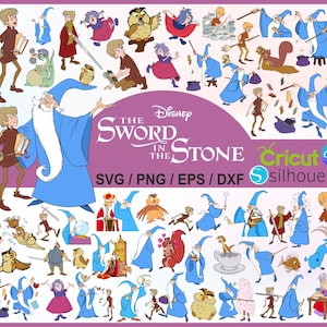 Disney Sword in the Stone svg bundle, Sword in the Stone PNG, svg files for cricut, svg bundle, Disney svg, cartoon, halloween