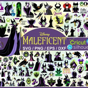 Maleficent SVG bundle , Villains PNG, Maleficent Clipart, Villains Clipart bundle, Villains printable decor, Maleficent Evil Queen