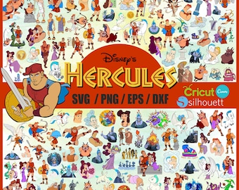 Hercules SVG Bundle, Baby Hercules Svg Files for Cricut, Baby Pegasus Png, Hades Svg for Shirts, Hercules Birthday Svg, Megara Svg Download