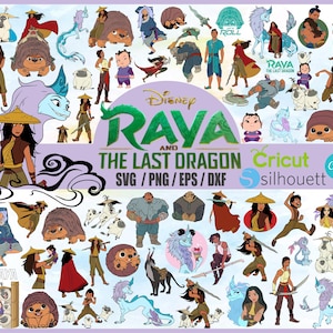 Raya and the Last Dragon SVG Cliparts Bundle, Raya and the Last Dragon Sublimation Collection, Raya and the Last Dragon Cartoon PNG Clip Art