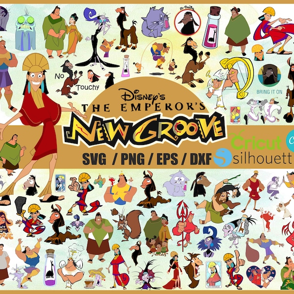 The Emperor's New Groove SVG Clipart Bundle (Digital Download)
