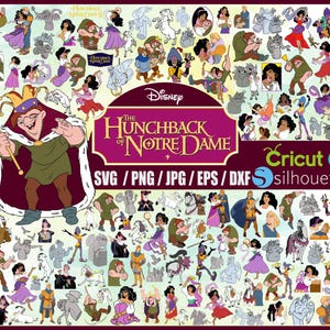 The Hunchback of Notre Dame SVG Bundle: Quasimodo, Esmeralda (Digital Download)
