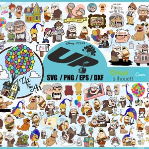 Up svg, Layered SVG, DXF, PNG Digital Download, 34 Up svg Bundle, Movie Digital Download, Balloon house svg, Up Poster, Up Birthday svg