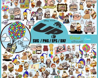 Up svg, Layered SVG, DXF, PNG Digital Download, 34 Up svg Bundle, Movie Digital Download, Balloon house svg, Up Poster, Up Birthday svg