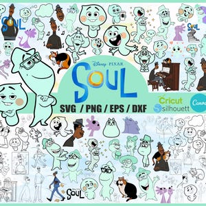 Soul PNG and SVG Cliparts Bundle, Soul Sublimation Cliaprts Collection, Soul Joe Gardner Birthday Party Cake Topper PNG Soul Digital Artwork