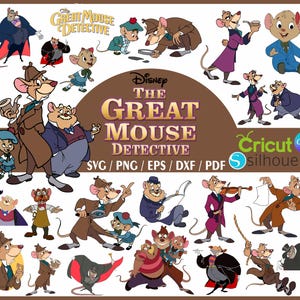 de grote muisdetective, bundel, Cartoon Svg, Cricut-bestand, Clipart, Svg, Png, Eps, Dxf