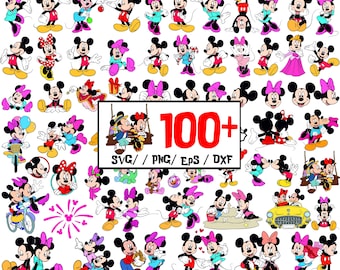 Mickey Mouse SVG, Svg Files For Cricut, Christmas SVG, Mickey, Mickey and Minnie Love Clipart, Valentine Bundle, Minie Mickey Svg