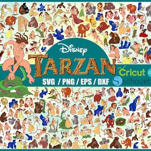 Tarzan PNG Cliparts Bundle, Tarzan Sublimation Bundle, Tarzan Cartoon Movie Themed Birthday Party Clipart, Tarzan PNG Collection Cliparts