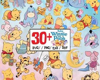 Winnie the Pooh PNG Clipart Bundle: Family Vacation Design (Digital Download)