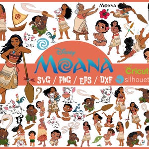 Moana SVG Bundle, Moana PNG Clipart, Moana 2 png, Moana Birthday, Moana Border, Moana Font, Maui SVG Instant Digital Download