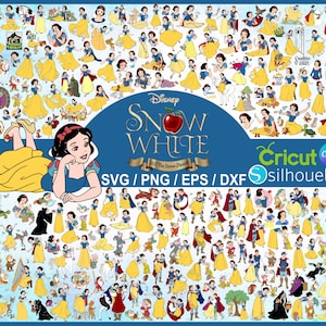 Snow White SVG / PNG, Snow White Clipart Bundle, Princess PNG Instant Digital Download, Snow White shirt cake topper, princess birthday