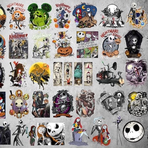 50+ Jack and Sally Png , Nightmare Before Png, Mega Jack Skellington Png, Nightmare Skull Png, Skeleton png, Halloween Skeletom png, Holiday