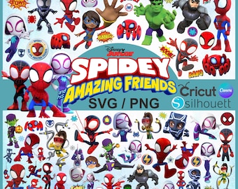 Megapaquete de imágenes prediseñadas de Spidey: Superhéroe SVG, PNG y documentos digitales (1306 archivos) (Descarga digital)