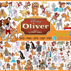 Oliver and Company SVG Clipart Bundle (Digital Files)