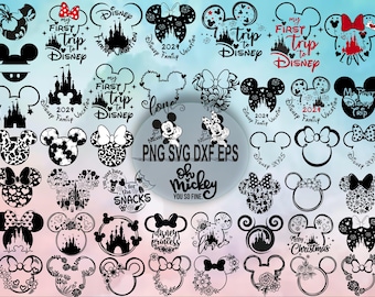 Dis ney Bundle Svg Png DXF Eps Cricut Printable Clipart Silhouette, Mouse Svg, Castle Svg, mouse and friends, Minniee Mickeyy magicworld svg