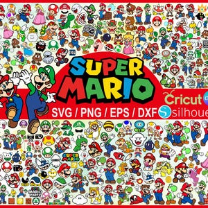 Mario MEGA bundle , Super Mario Clipart, Super Mario png,Mario svg, Mario Kart Clipart, Princess Peach png svg Clipart, Luigi svg,Bowser SVG