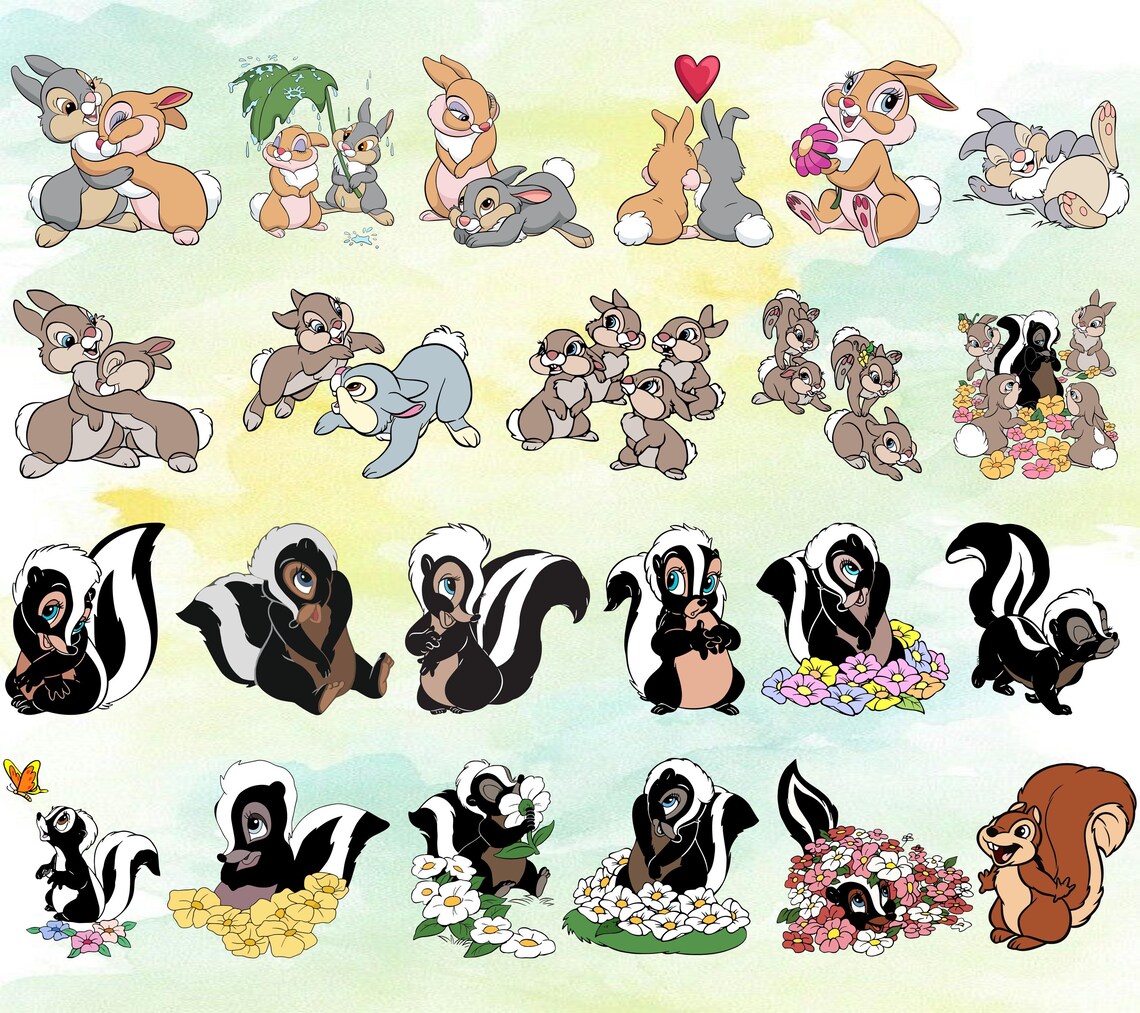 Bambi Mega Bundle, Bambi Svg, Bambi Clipart, Bambi Deer Png, Thumper ...