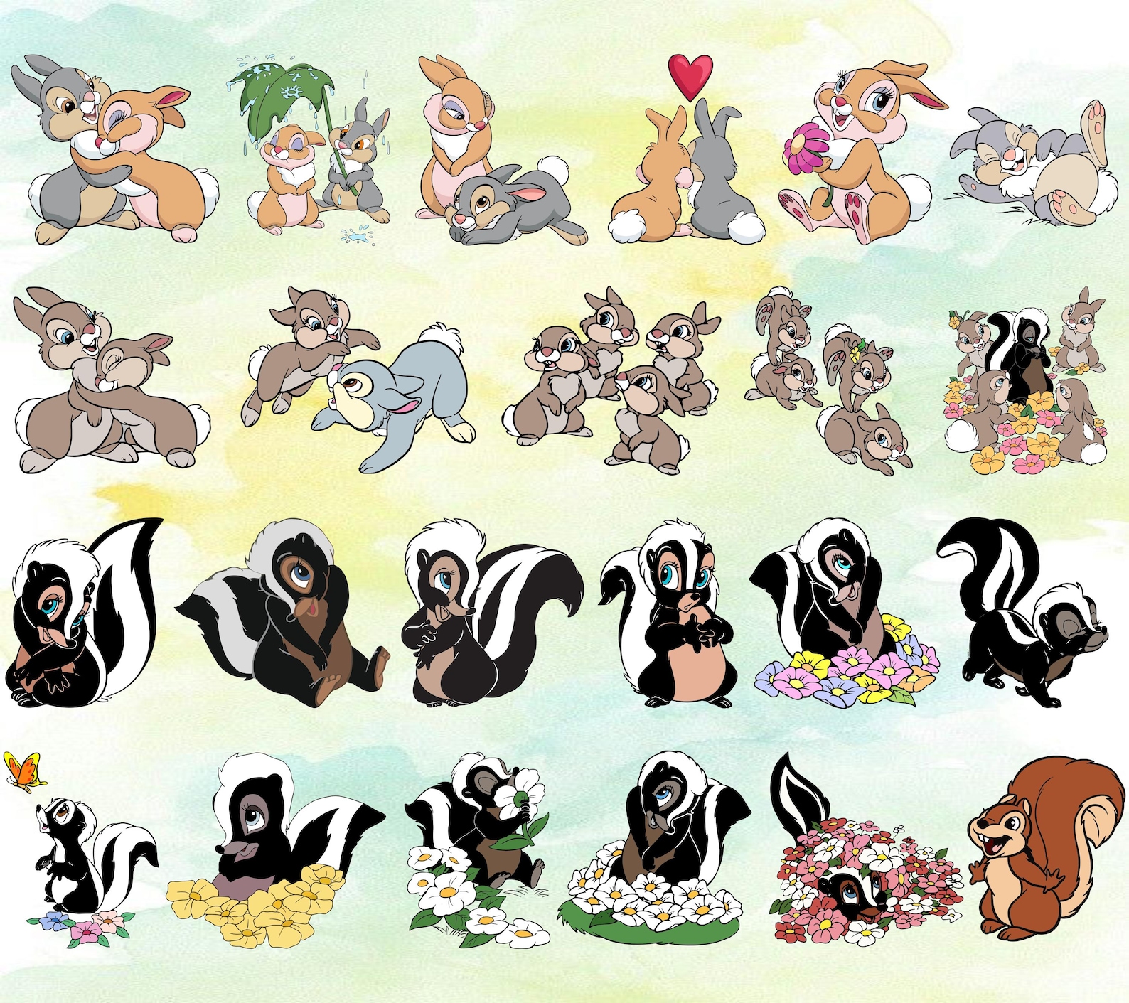 Bambi Mega Bundle, Bambi Svg, Bambi Clipart, Bambi Deer Png, Thumper ...