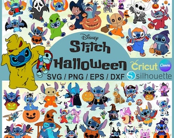 Halloween Stitch Clipart Bundle, Horror Movie Characters (svg, png, eps, dxf)