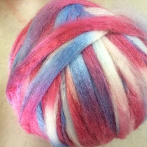 Cotton Candy Spaced-dyed Acrylic Roving image 2