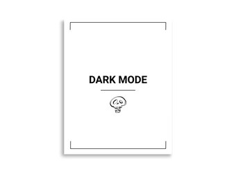Dark Mode Poster | Minimalist Developer Art | Code humor