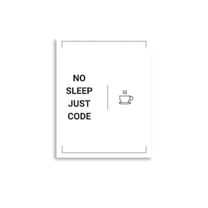 No Sleep Just Code Poster | Developer Art | Programmer Gift