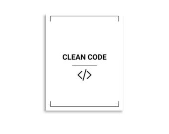 Clean Code Poster | Programmer Art | Minimal design