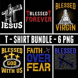 Jesus Christian T-Shirt Design Png Bundle , Sublimation Design, svg, Png, Ai, Clipart Commercial 9