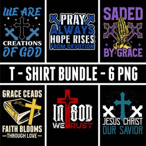 Jesus Christian T-Shirt Design Png Bundle , Sublimation Design, svg, Png, Ai, Clipart Commercial 12