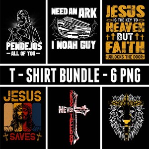Jesus Christian T-Shirt Design Png Bundle , Sublimation Design, svg, Png, Ai, Clipart Commercial 2